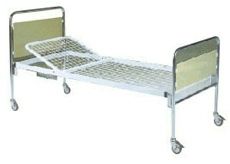 Pat de spital pentru adulti cu cap fix si mobil cu 4 roti