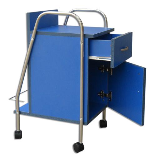 Noptiera de spital, din pal melaminat, picioare din inox, roti pentru deplasare, diverse culori pentru pal.
