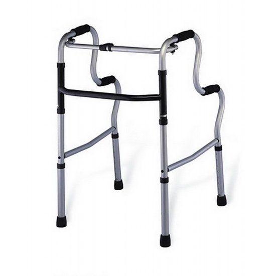 Cadru pentru mers, pasitor, cu dublu sprijin