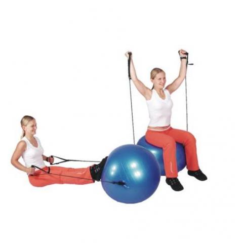 Minge gimnastica cu banda elastica 55cm 