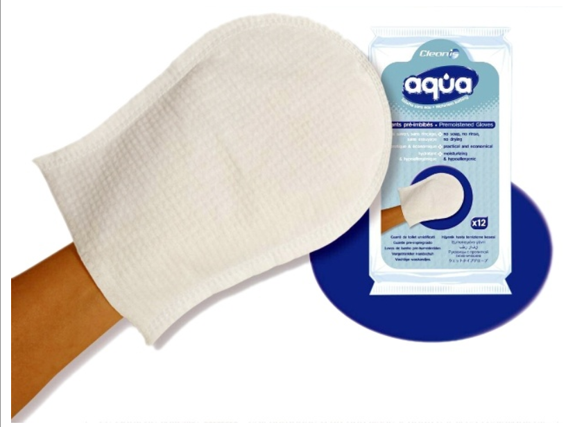 Manusi umede pentru curatarea fara clatire a pacientilor