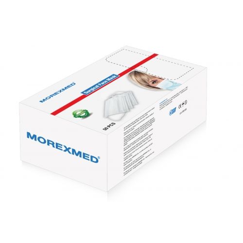 Masti chirugicale cu elastic - cutie 50 buc ALB