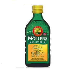 MÖLLER’S COD LIVER OIL OMEGA-3 aroma de lamaie, 250 ml, Orkla Health