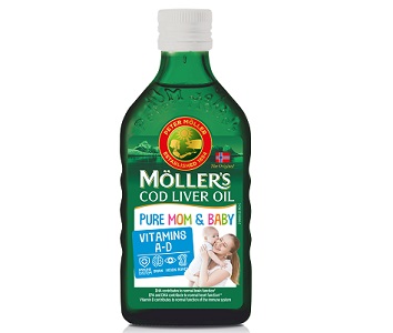 MÖLLER’S COD LIVER OIL PURE MOM & BABY, 250 ml