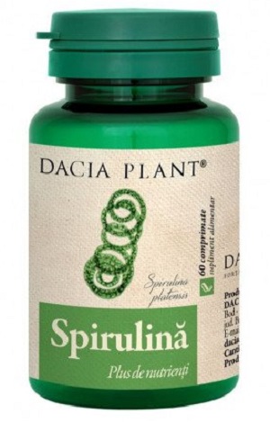 Spirulina, 60 comprimate, Dacia Plant