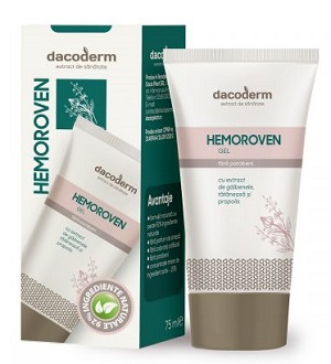 Gel Hemoroven Dacoderm, 75 ml, Dacia Plant