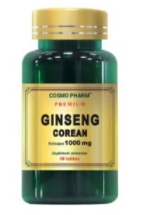 Ginseng Corean 1000mg, 60 tablete, Cosmopharm