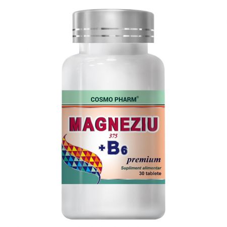 Magneziu 375mg + B6, 30 tablete, Cosmopharm