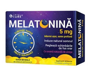 Melatonina eliberare rapida, 5 mg, 15 tablete sublinguale, Cosmopharm