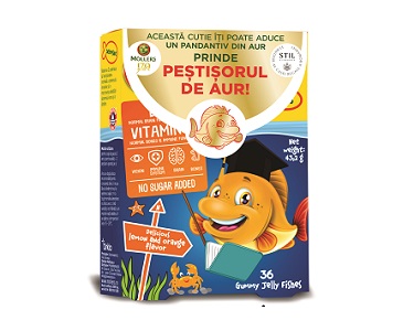 MÖLLER’S OMEGA-3 PESTISORI, portocale, 36 jeleuri