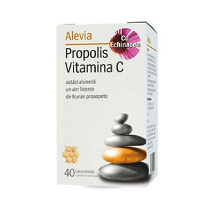 Propolis Vitamina C + Echinacea X 40 comprimate, Alevia