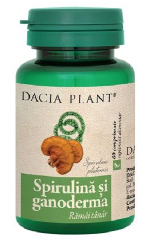 Spirulina si Ganoderma, 60 comprimate, Dacia Plant