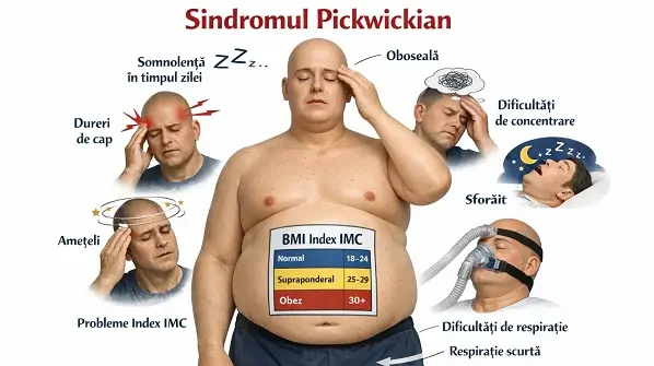 Sindromul Pickwickian, o afectiune respiratorie asociata obezitatii