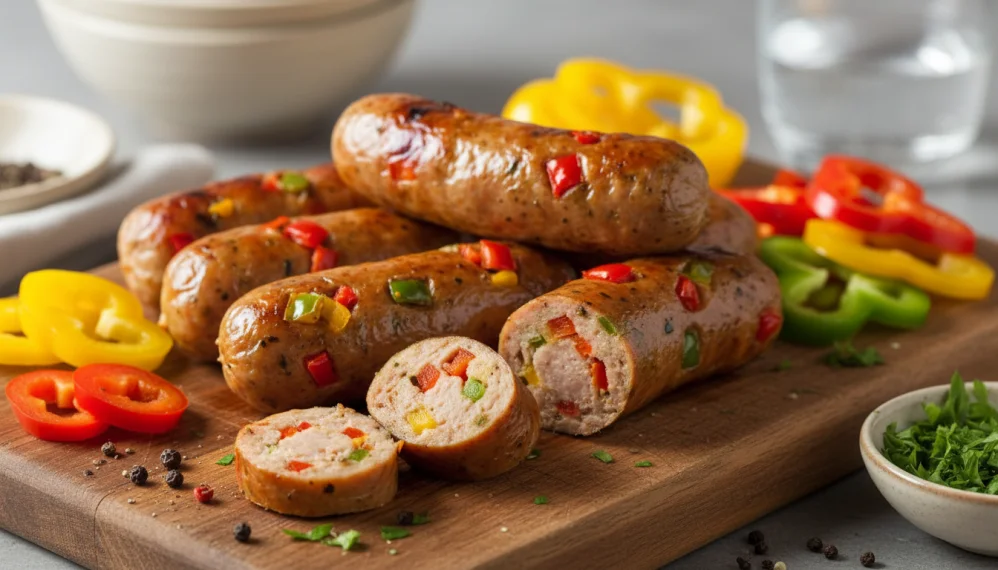 Carnati de curcan cu ardei gras 