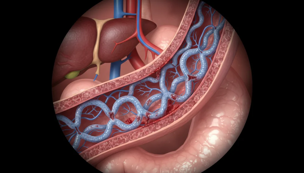 Cauze de hemoragii digestive superioare - varicele esofagiene