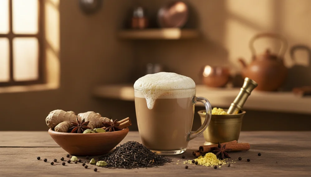 Ceai indian masala cu ghimbir