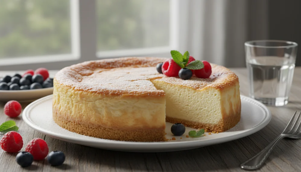 Cheesecake rapid cu branza degresata