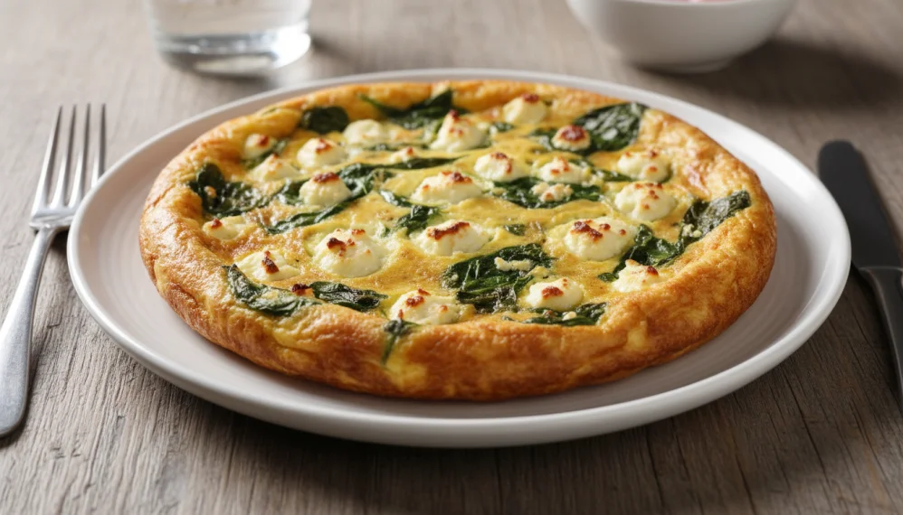 Frittata cu feta si spanac