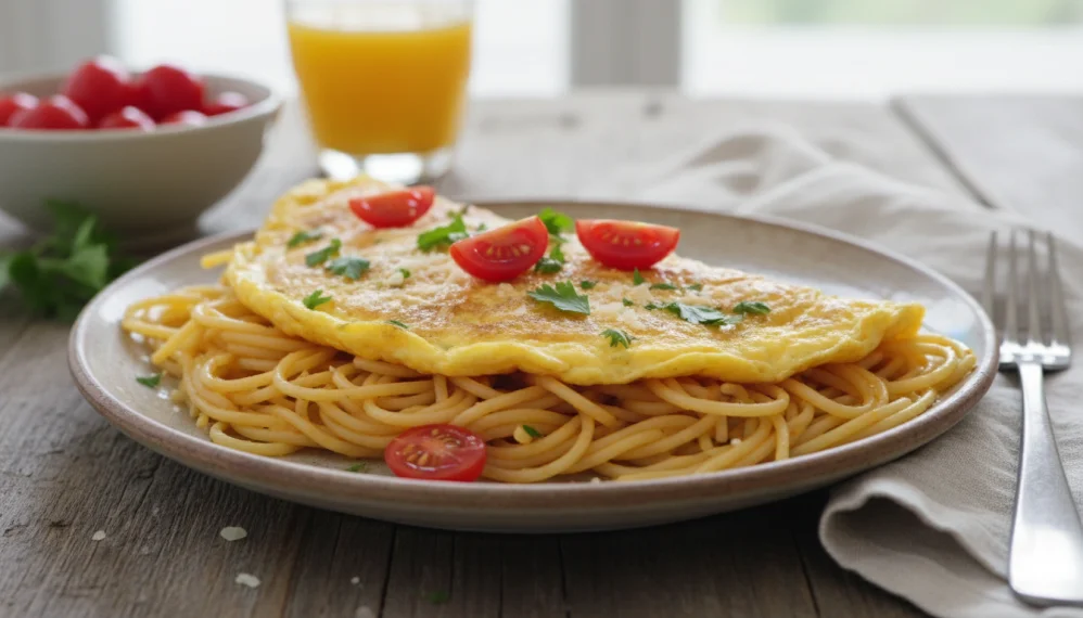 Omleta cu spaghete