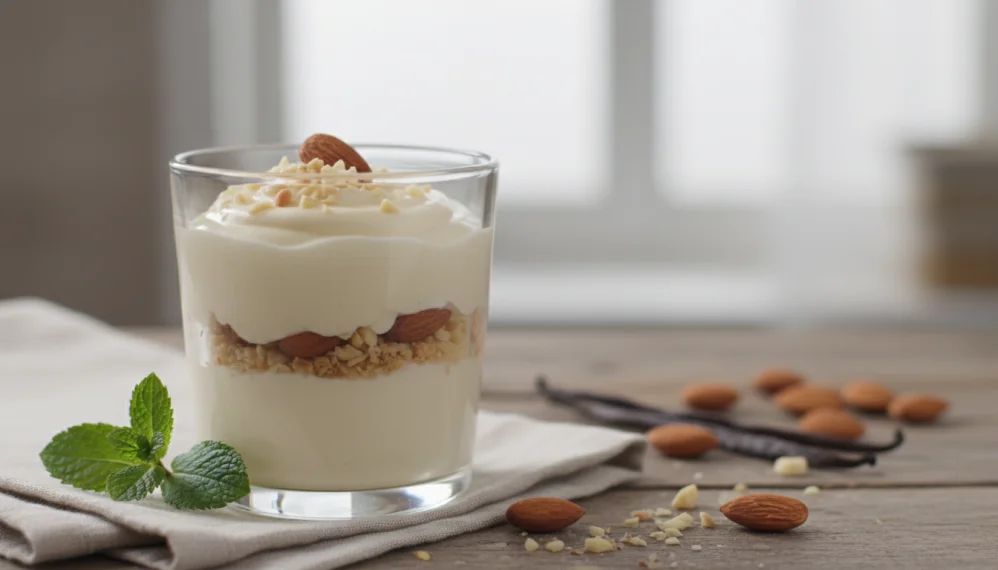 Parfait de vanilie cu migdale
