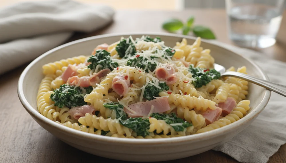 Paste cu jambon si spanac