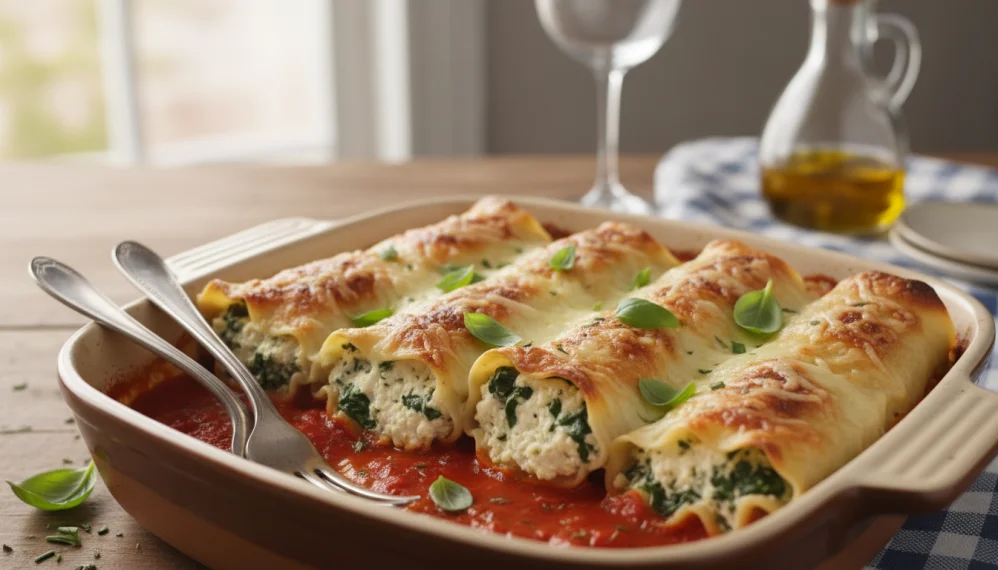Rulouri de lasagna cu branza tofu