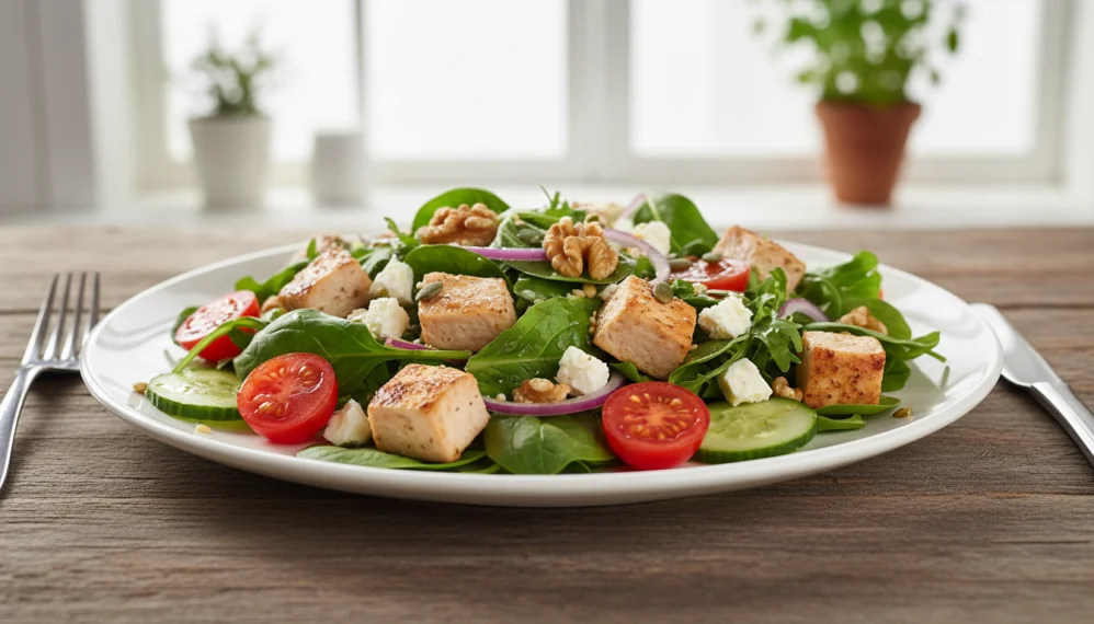 Salata asortata cu carne de curcan