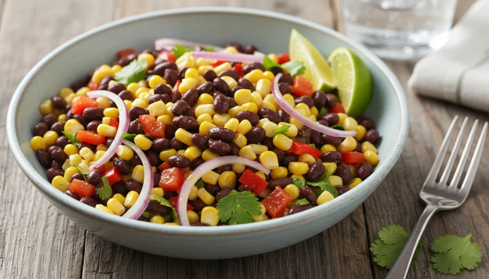 Salata de fasole neagra si porumb