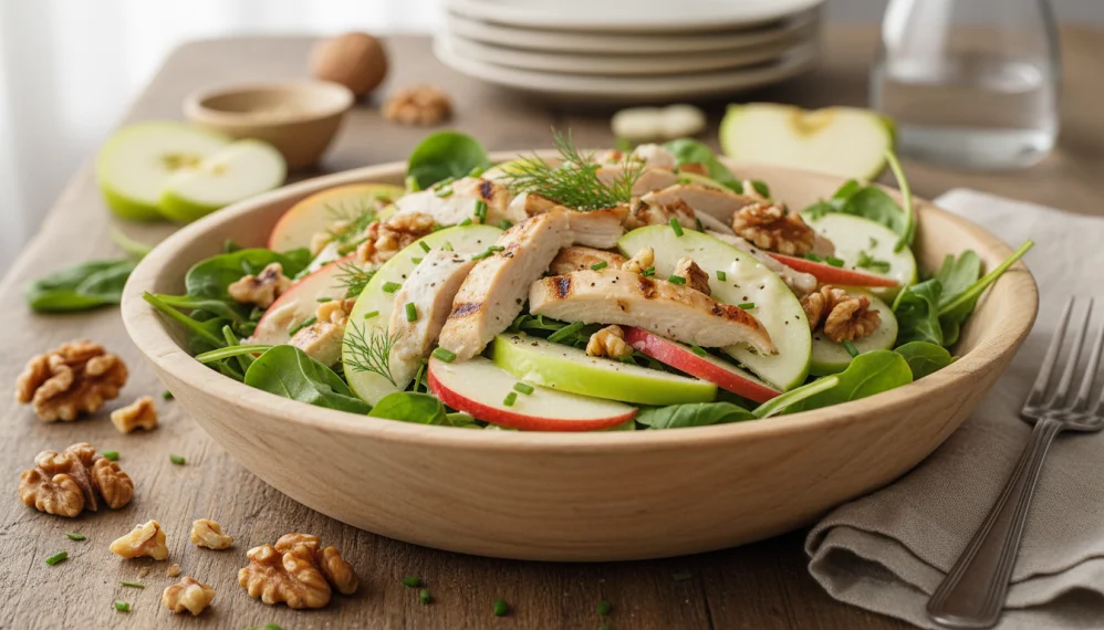 Salata de pui cu mere si nuci
