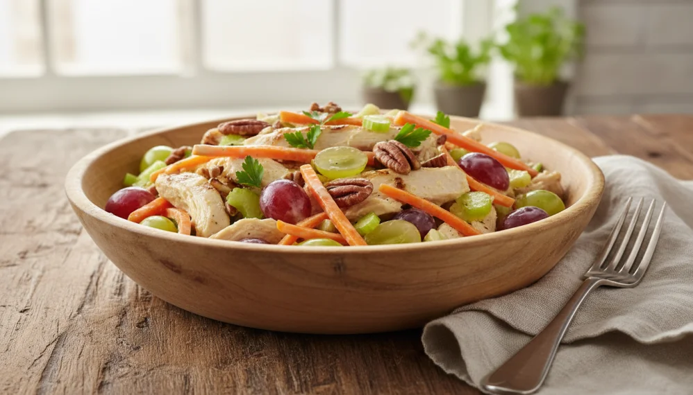 Salata de pui cu morcovi si struguri