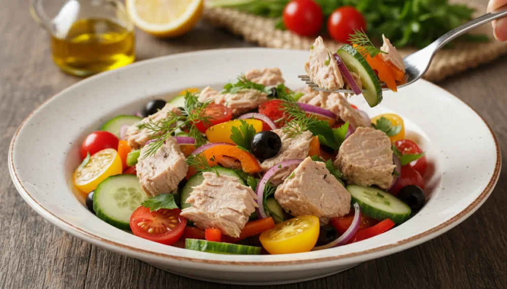Salata de ton cu legume