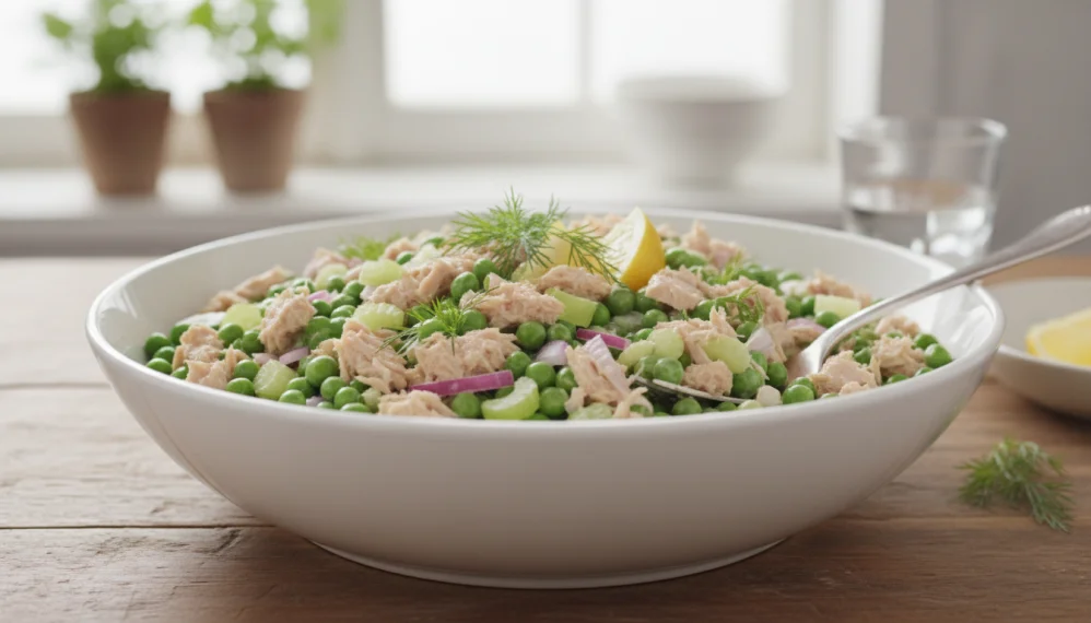   Salata de ton cu mazare