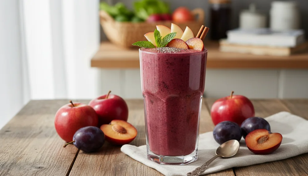Smoothie cu prune si mere