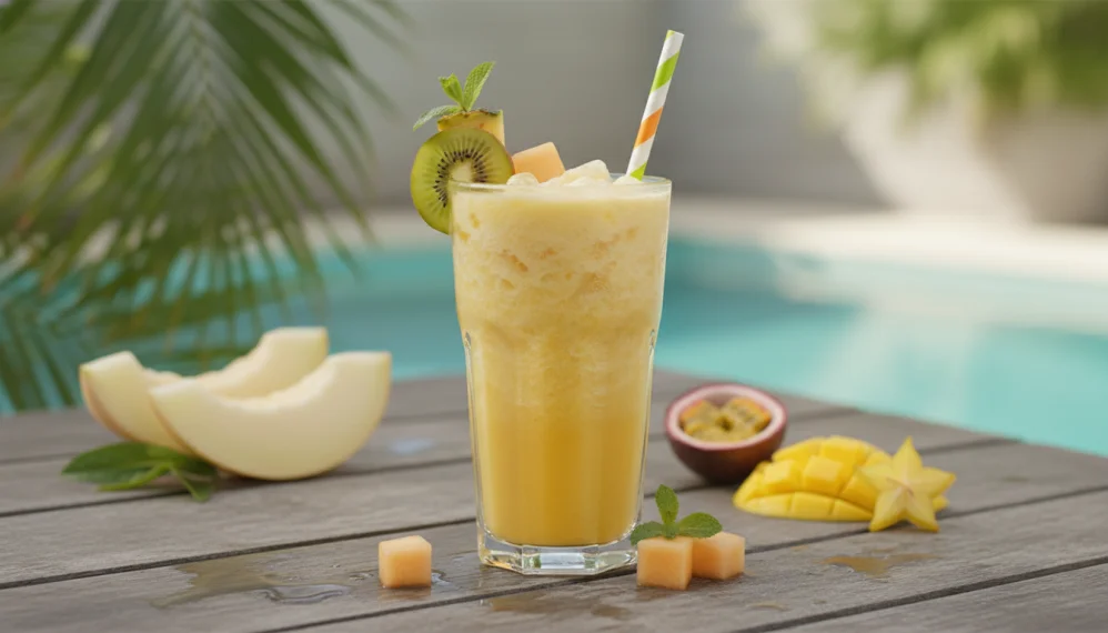 Smoothie tropical cu pepene galben