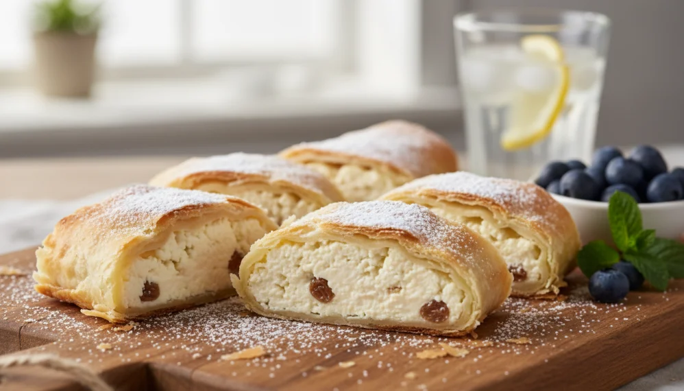 Strudel cu branza de vaci