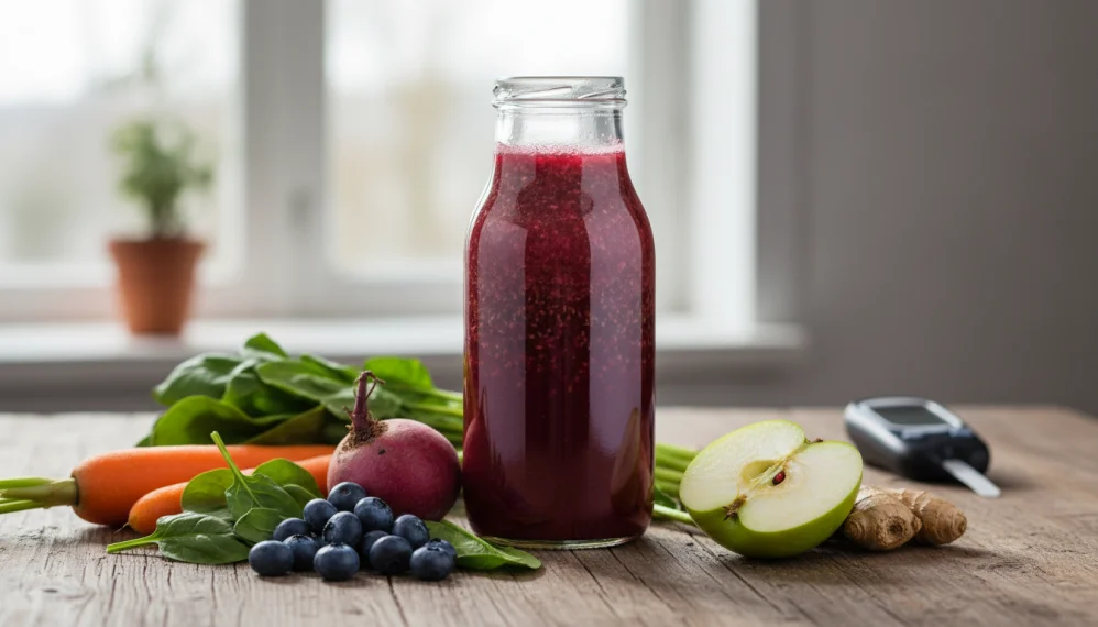 Suc de legume si fructe special creat pentru diabetici