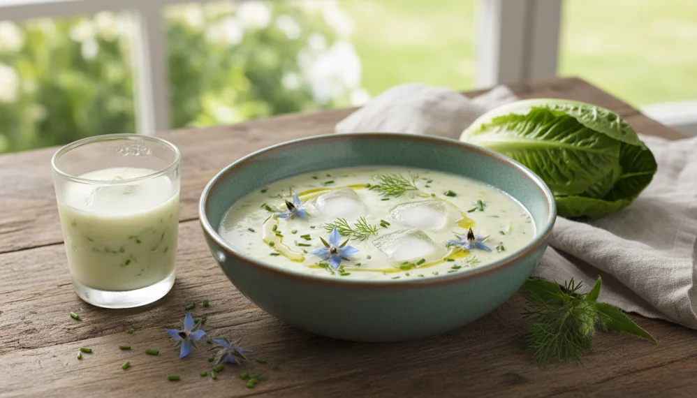 Supa rece de salata verde